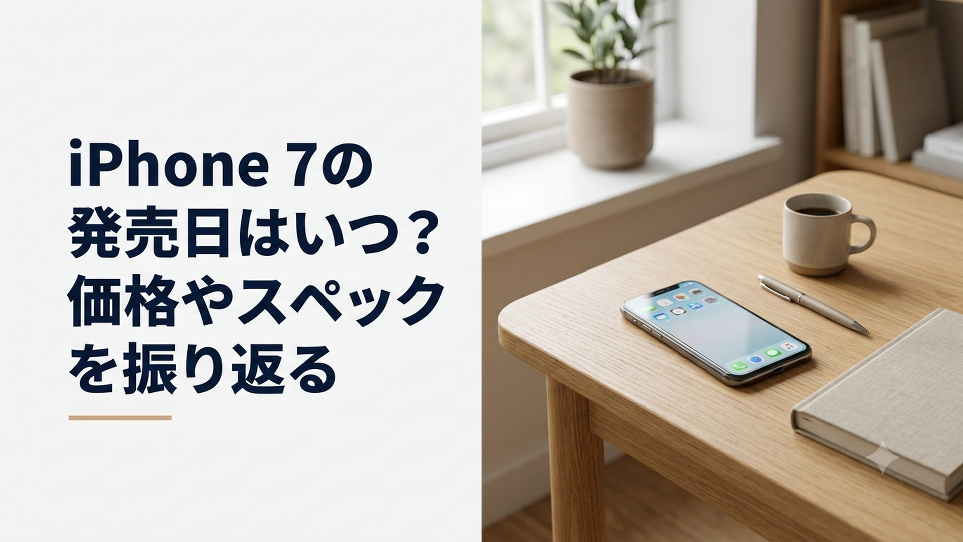 iPhone 7の発売日と当時の価格やスペックを振り返るイメージ