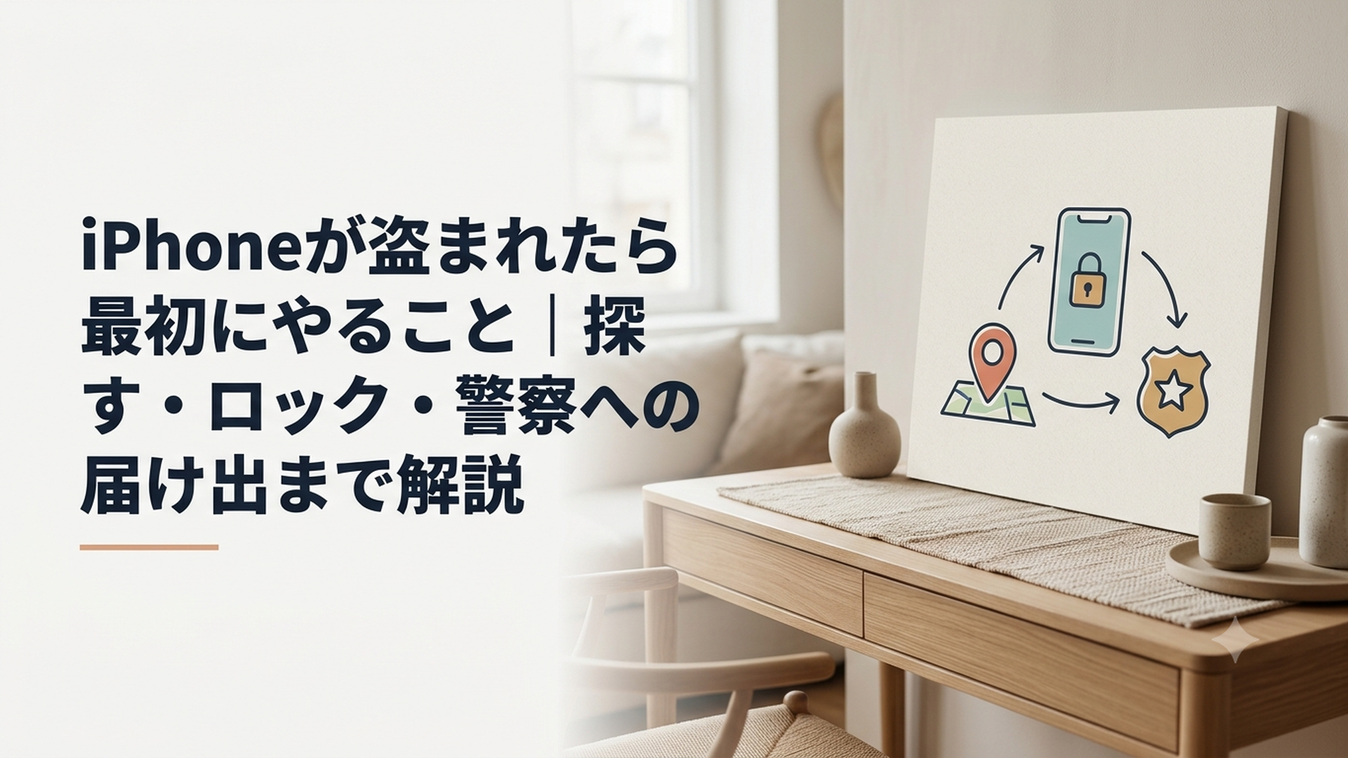 iPhoneが盗まれたら最初にやること｜探す・ロック・警察への届け出まで解説