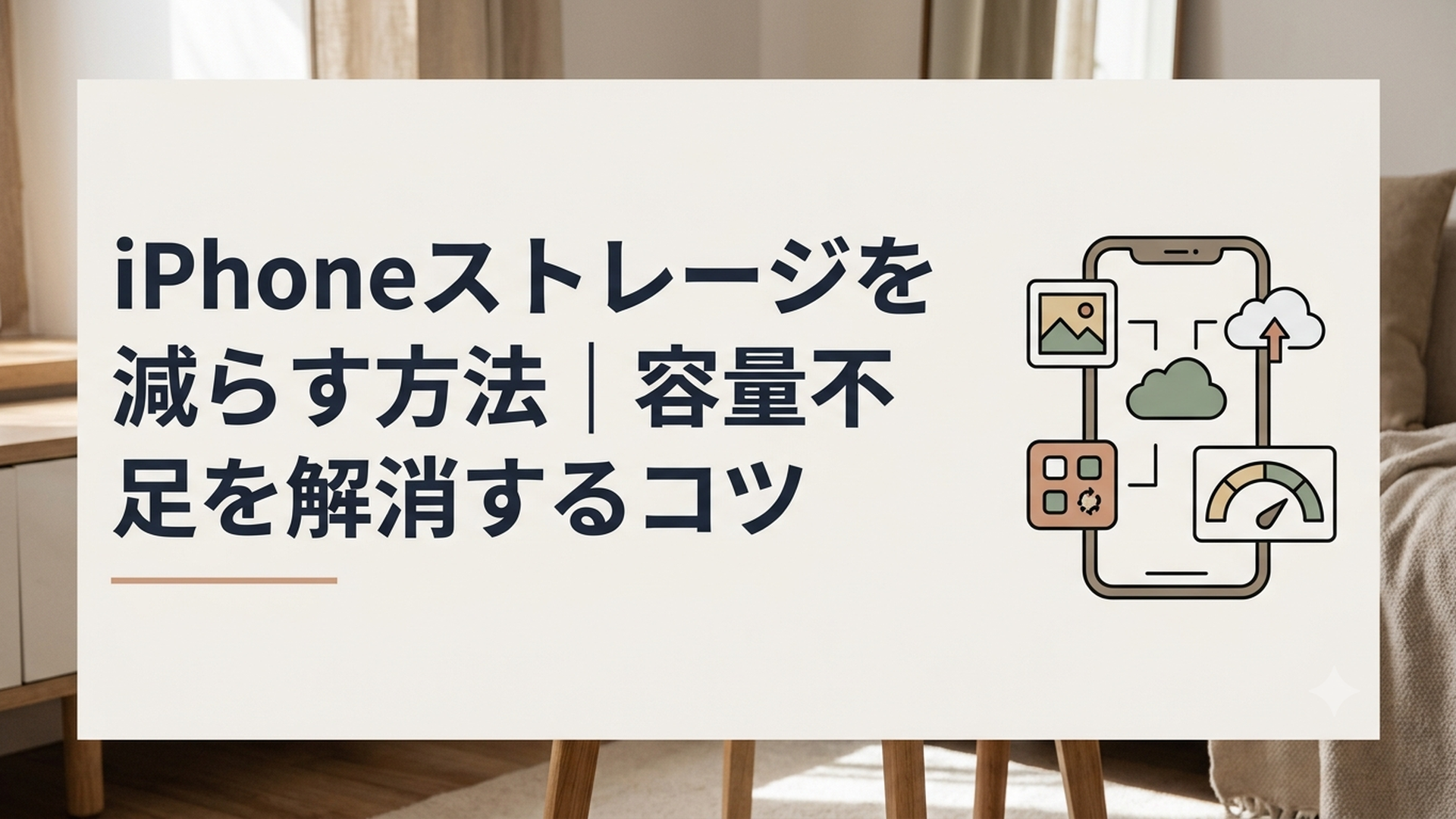 iPhoneストレージを減らす方法｜容量不足を解消するコツ