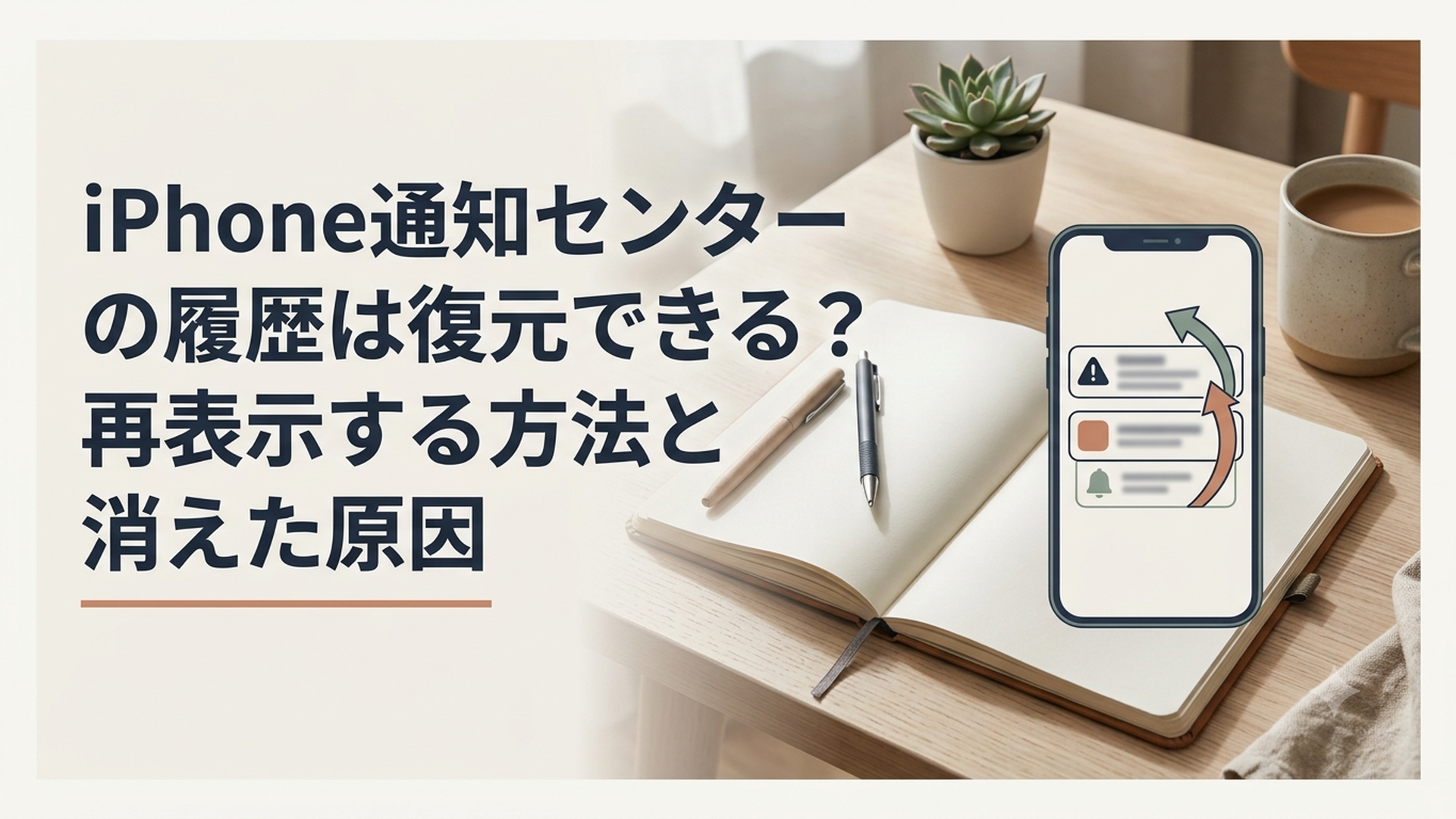 iPhone通知センターの履歴は復元できる？再表示する方法と消えた原因