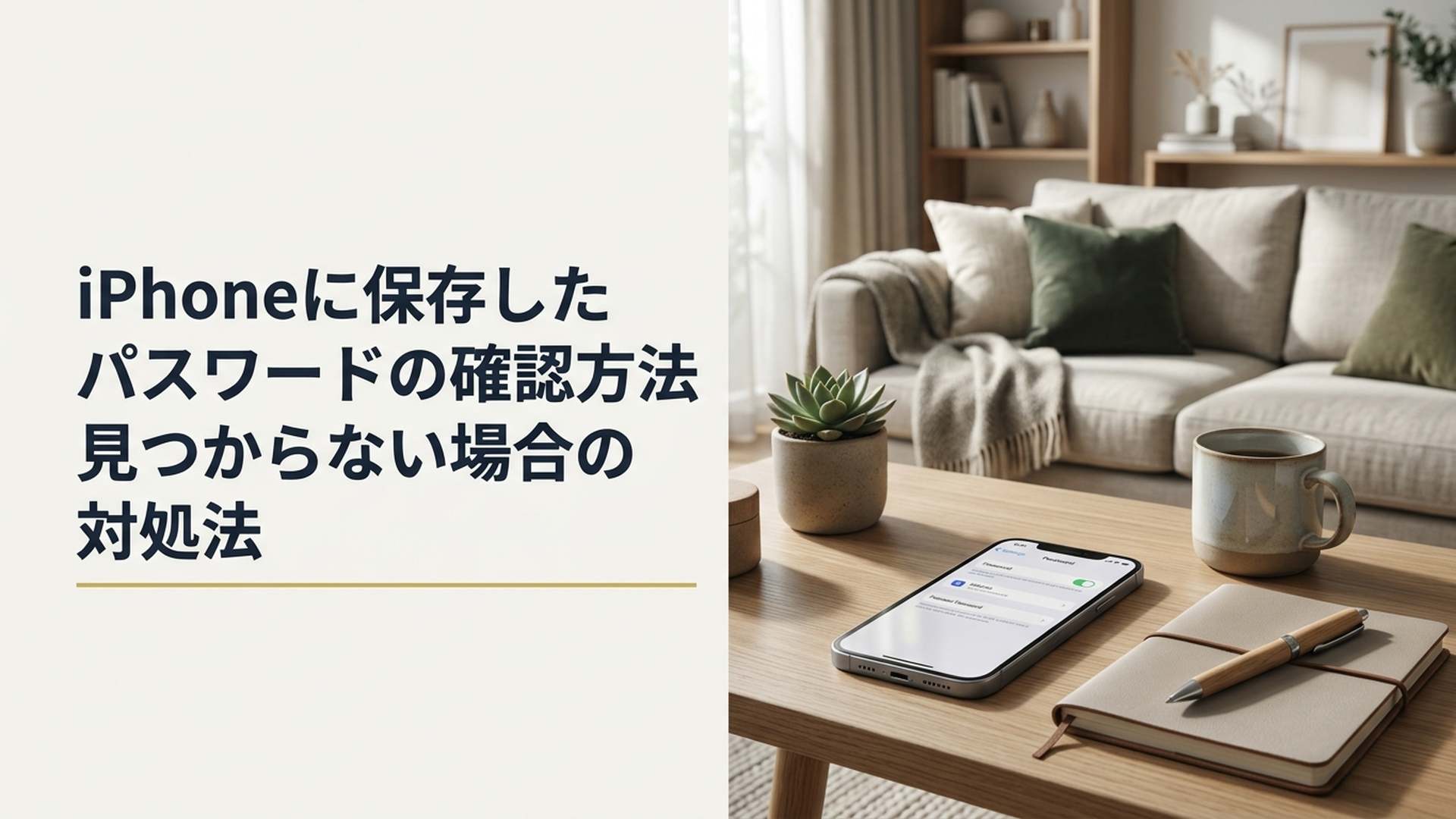 iPhoneに保存したパスワードの確認方法｜見つからない場合の対処法
