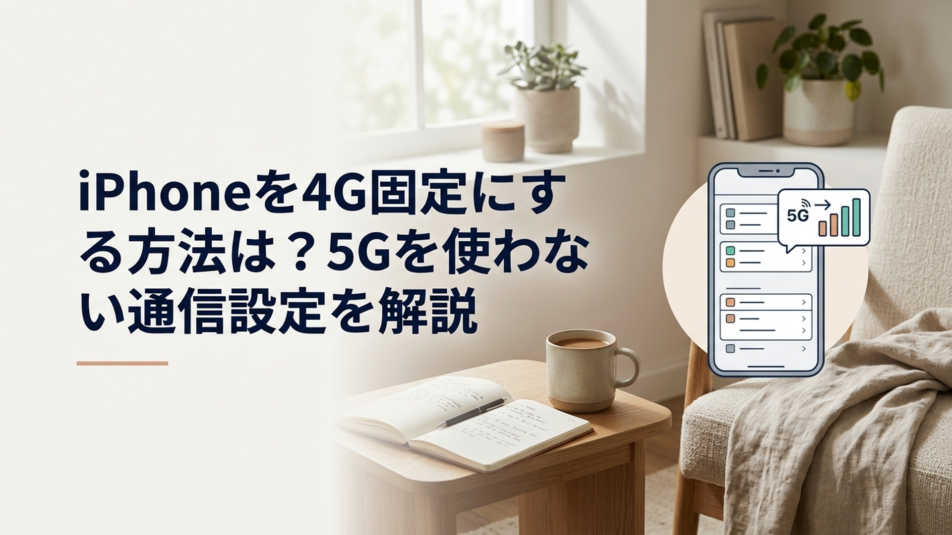 iPhoneを4G固定にする方法は？5Gを使わない通信設定を解説