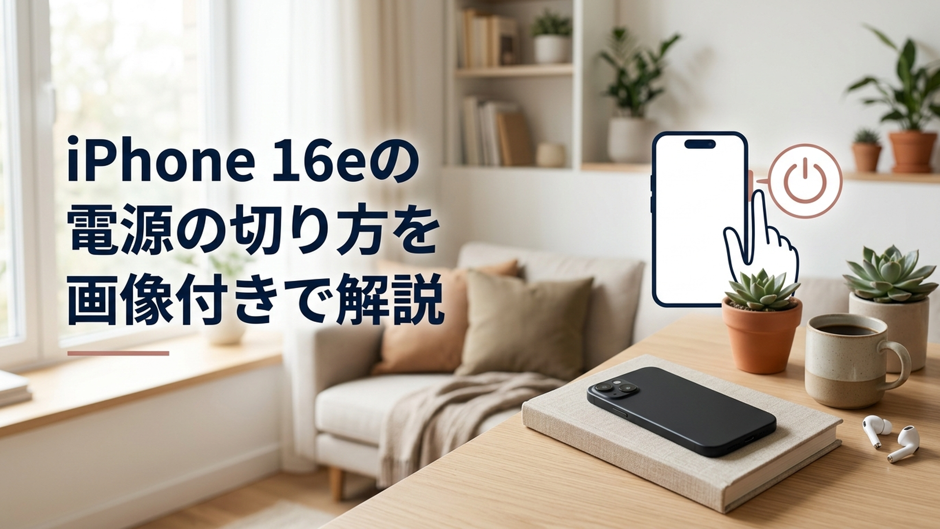 iPhone 16eの電源の切り方を画像付きで解説